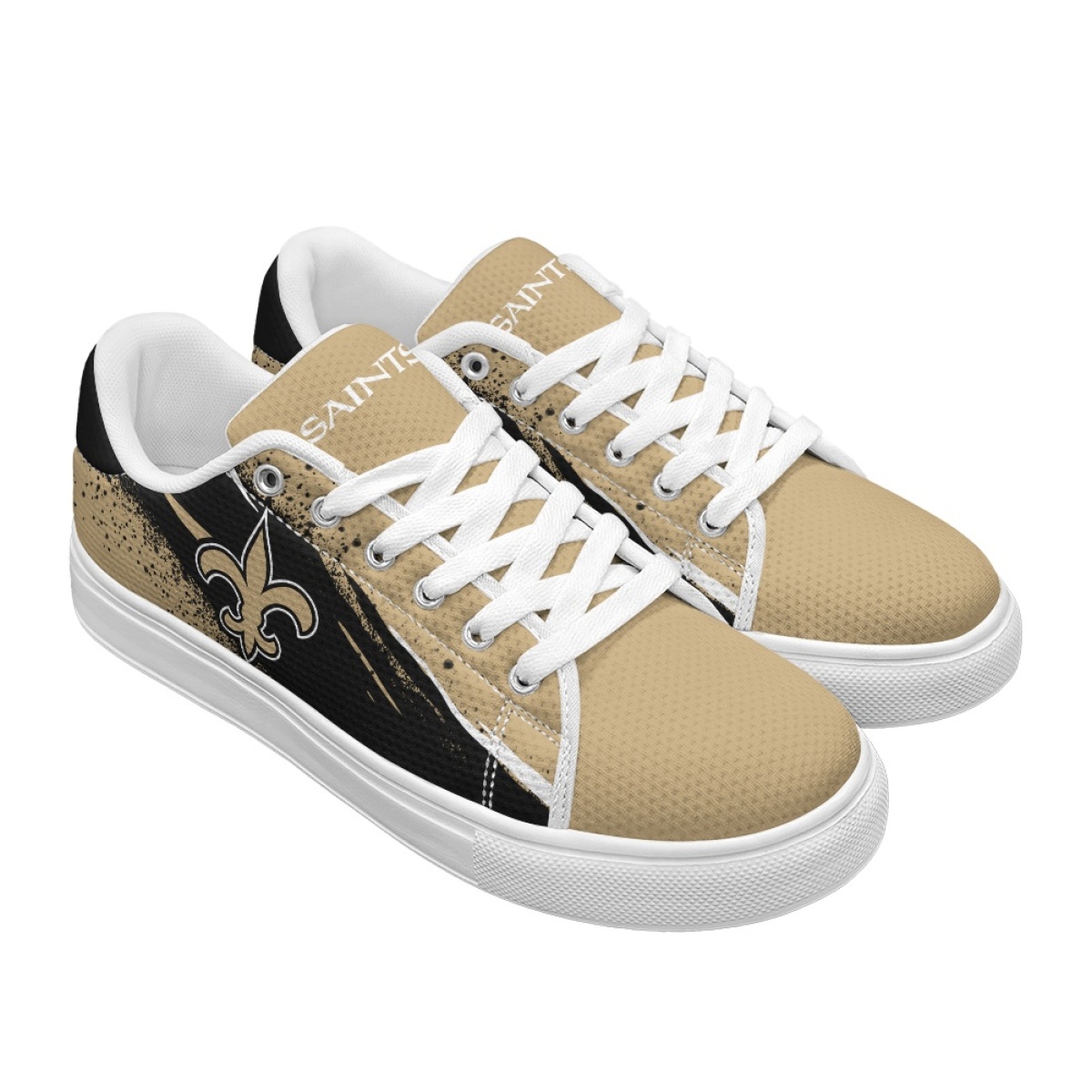 Men's New Orleans Saints Low Top Casual Sneakers/Shoes 001
